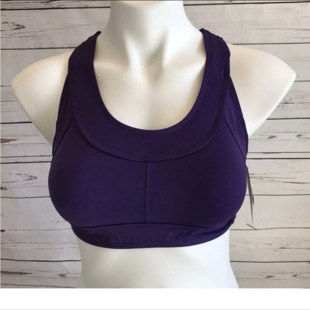 Athleta Woman’s Sports Bra XS Racer Back Purple Running Cycling Active Wear NWT
